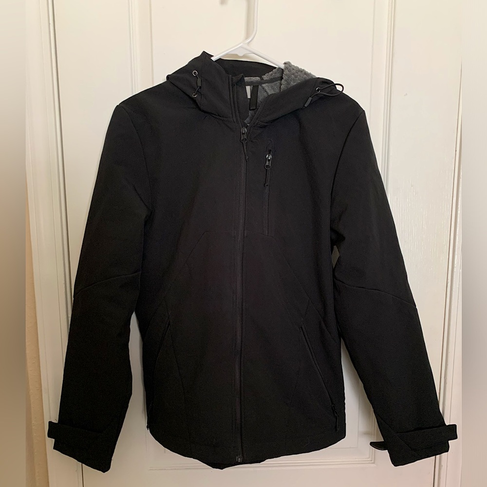 Champion Black Fleece Rain Jacket - Size Small
